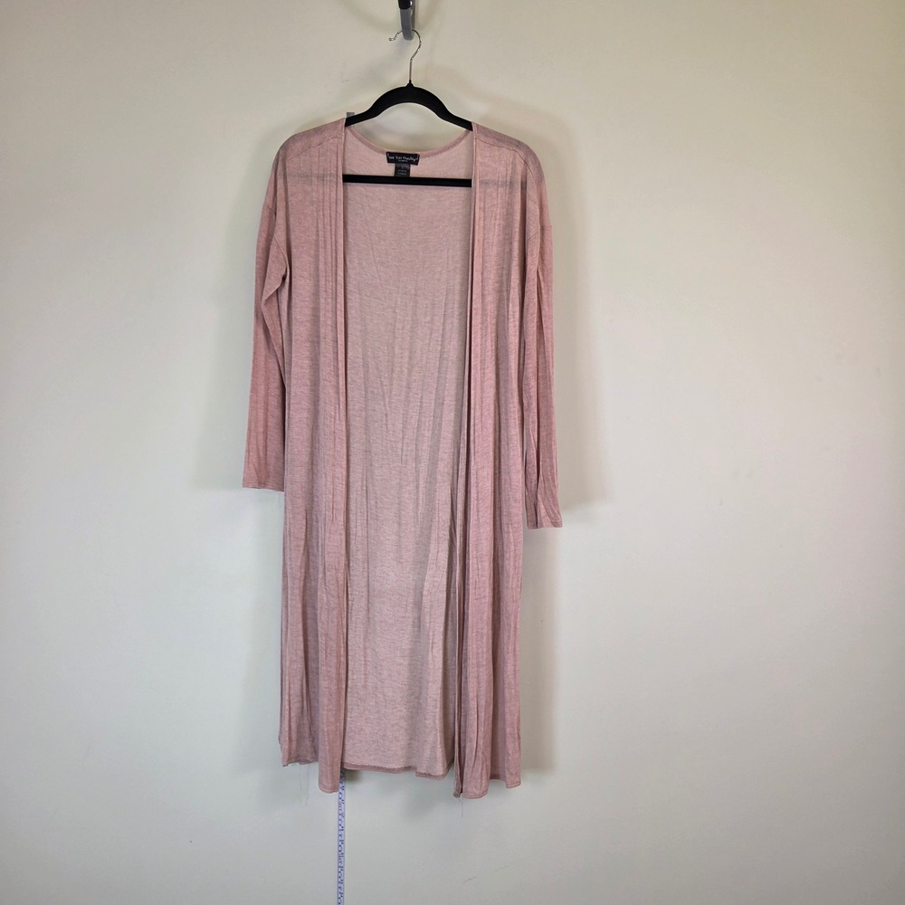 See You Monday Los Angeles Mauve Pink Longline Duster Cardigan T10040-3760 M